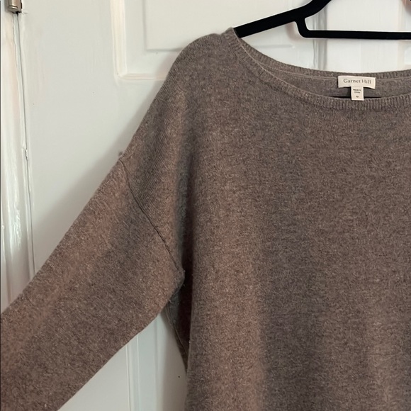 Cashmere Garnet Hill Women's Gray/Brown Sweater - Picture 3 of 9